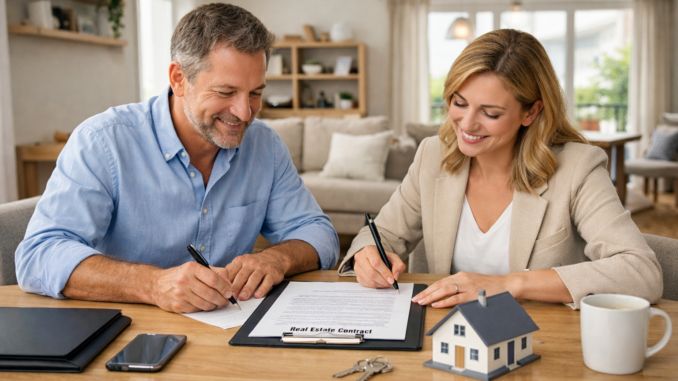 Signature d un contrat immobilier - droit de preemption du locataire